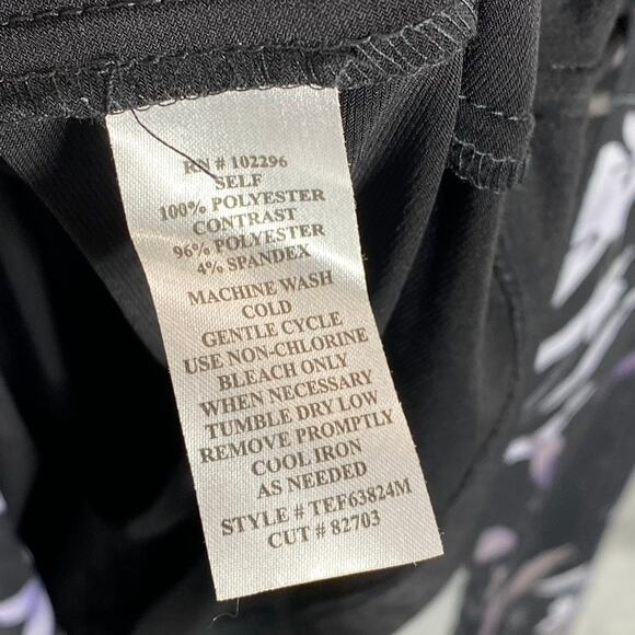 CONNECTED APPAREL Women's Grape Floral-Print Sleeveless Chiffon Overlay Dress - Picture 11 of 14